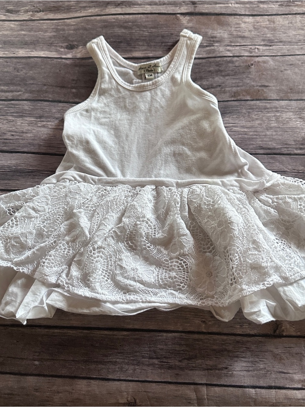 Eliane et Lena white tank dress vguc 6m